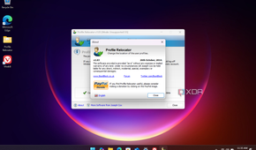 shows support screen for software