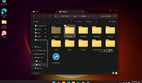 shows empty user folder relocated to separate SSD