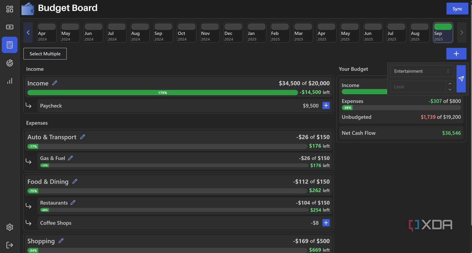 Add new budget in Budget Board