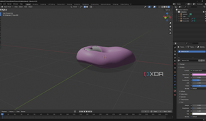 Adding material to donut model in Blender