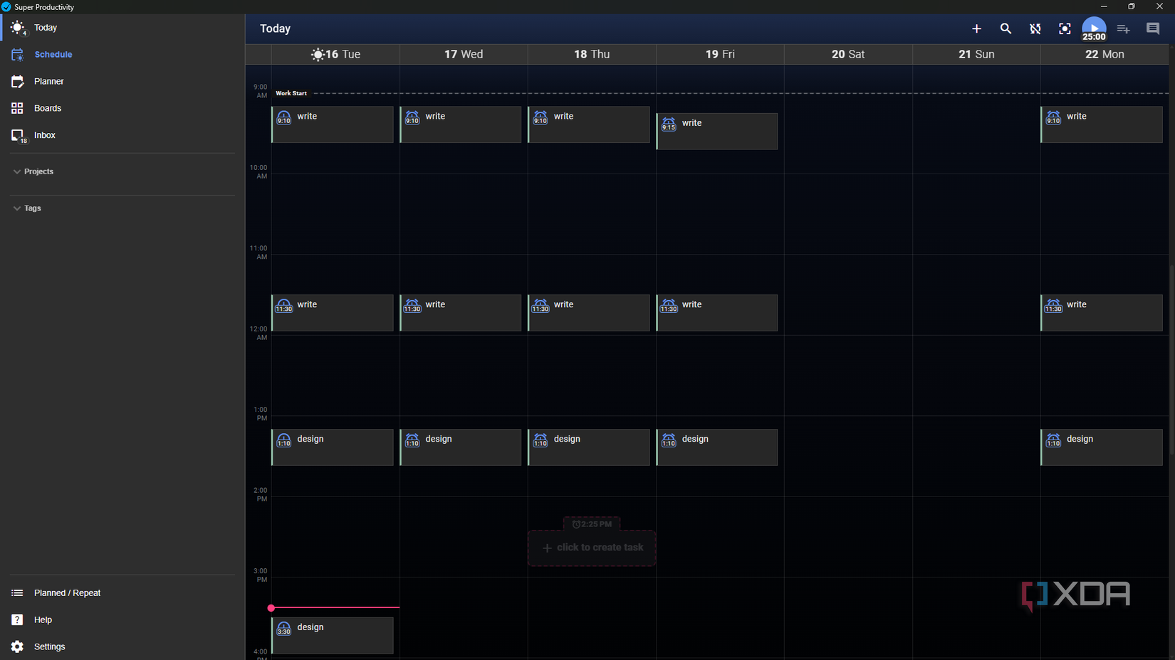 Adding tasks to Scheduler in Super Productivity
