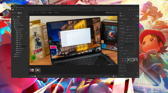Screenshot of Adobe Lightroom editing a photo on a Linux PC using WinApps