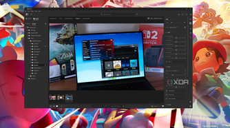 Screenshot of Adobe Lightroom editing a photo on a Linux PC using WinApps
