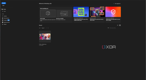Screenshot of the Adobe Photoshop home page running in Linux through WinApps