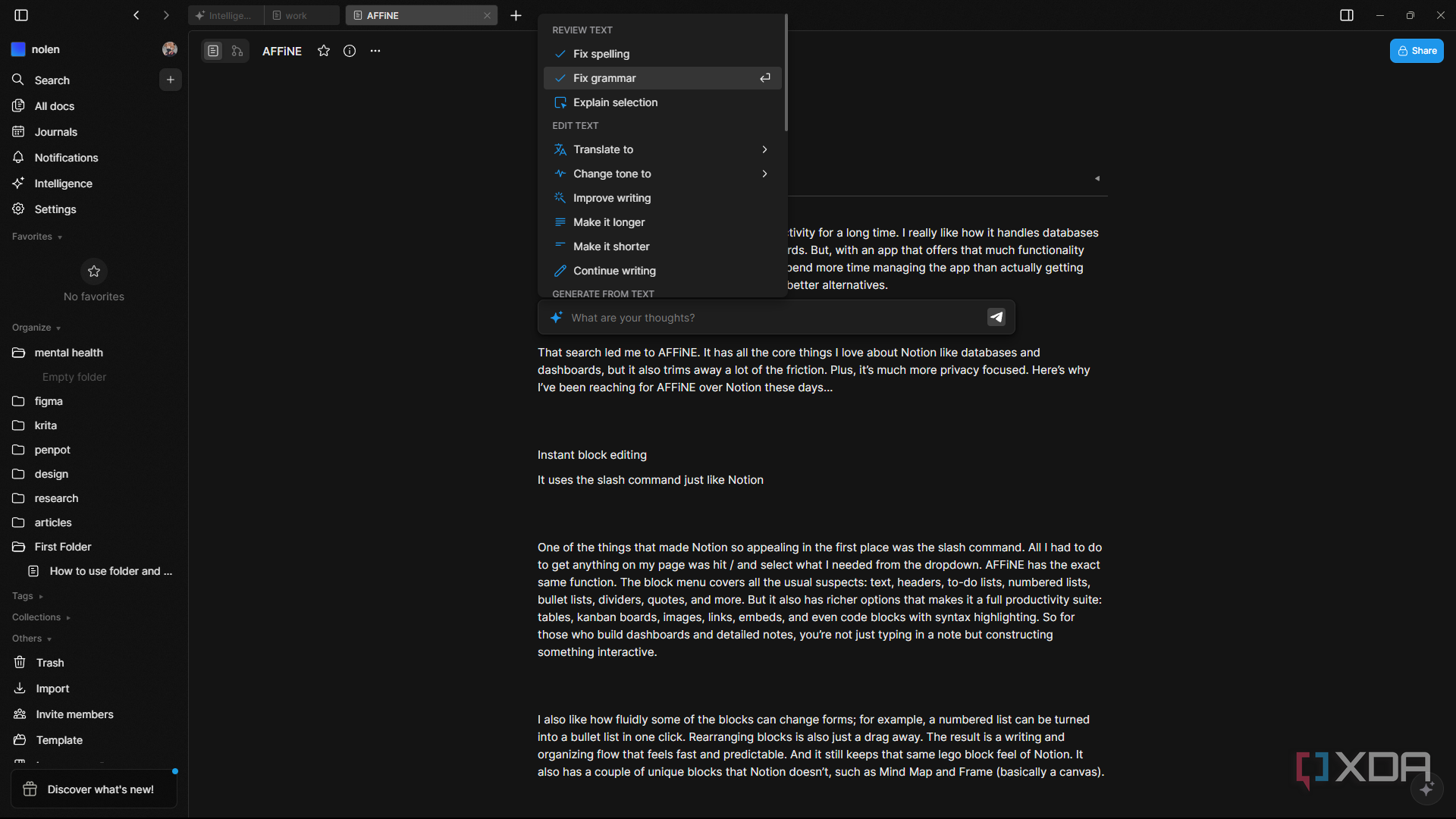 I combined NotebookLM with my favorite Notion alternative, and it's ...