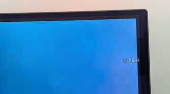 Close-up of a monitor screen showing gap between the image and the bezels