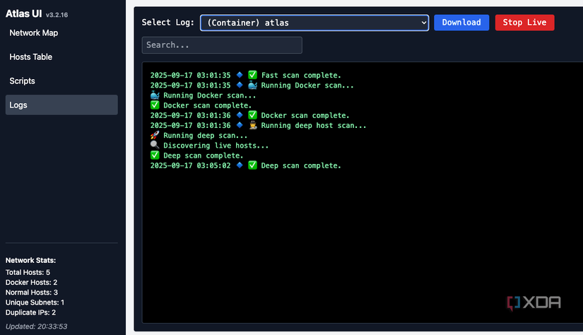 Atlas Docker scan