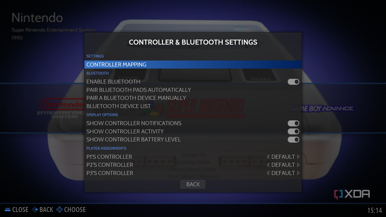 Batocera controller and Bluetooth settings