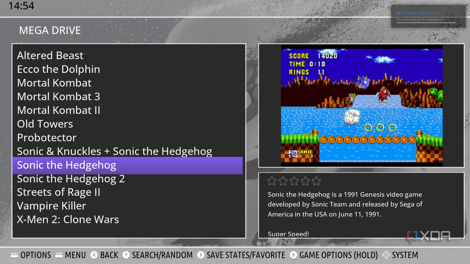 Batocera list of Sega Genesis games