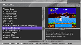 Batocera list of Sega Genesis games