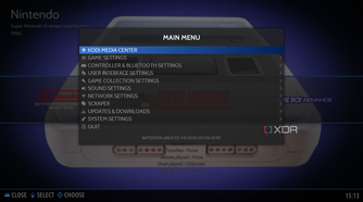 Batocera main menu