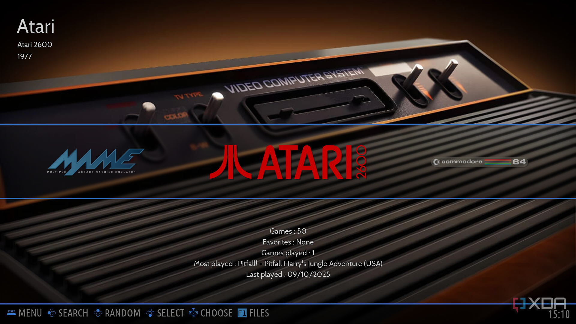Batocera ready to play Atari 2600 games