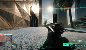 Proning in cover in Battlefield 2042.