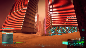 A sandstorm in Battlefield 2042.