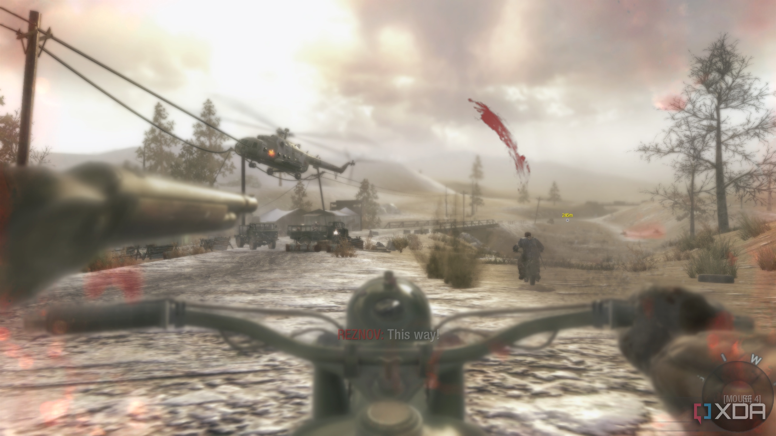 Mason riding a motorcycle in Call of Duty: Black Ops 1.