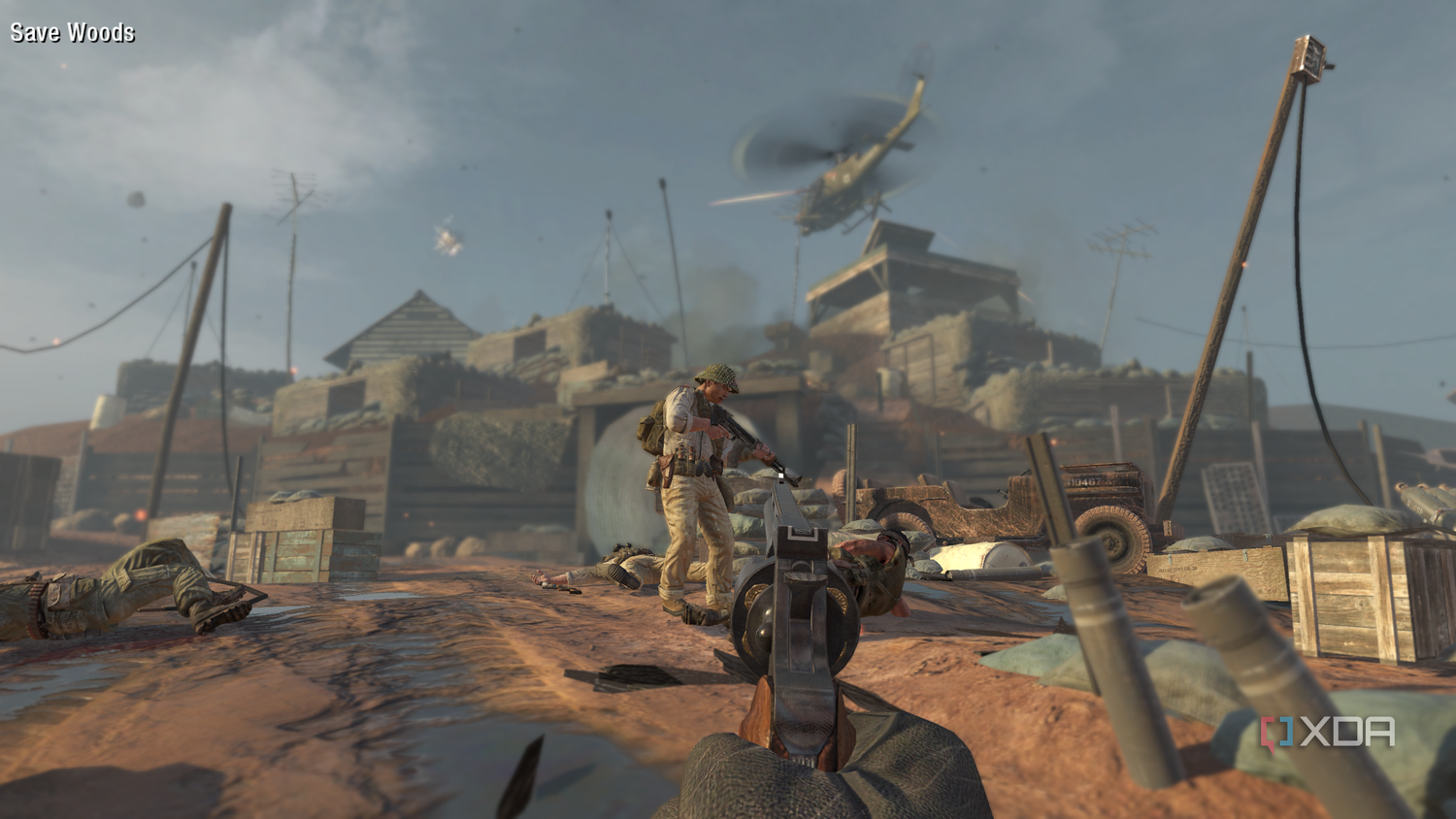 Mason shooting a Vietnamese soldier in Call of Duty: Black Ops 1.
