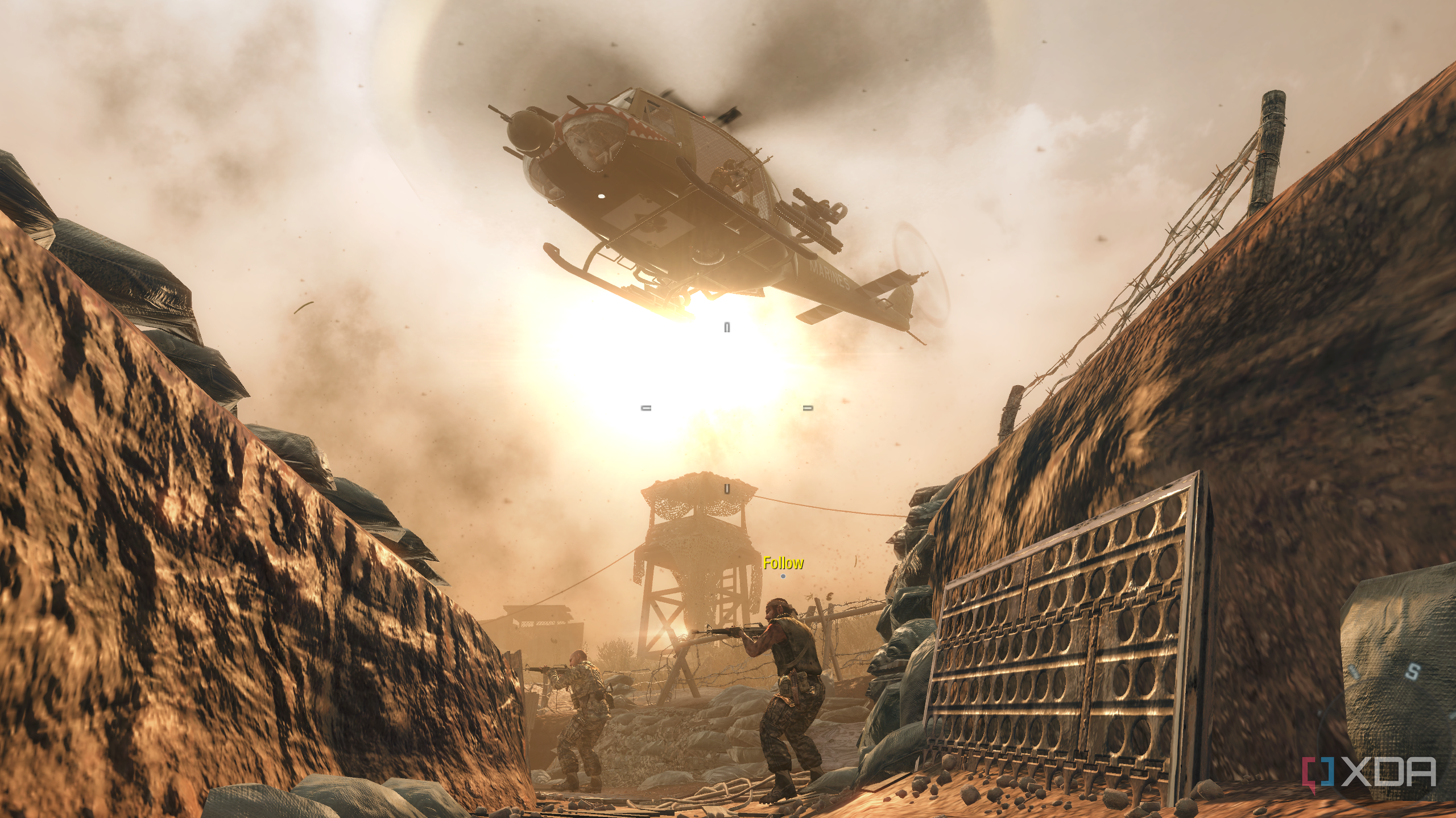 The trenches in Vietnam in Call of Duty: Black Ops 1.