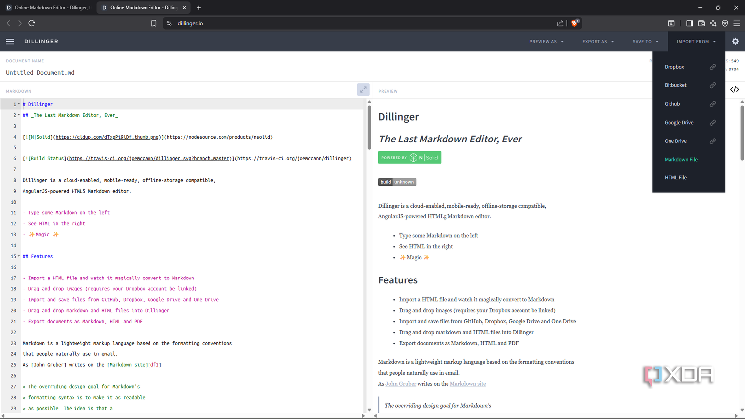 This free browser-based Markdown editor replaced Windows Notepad for me