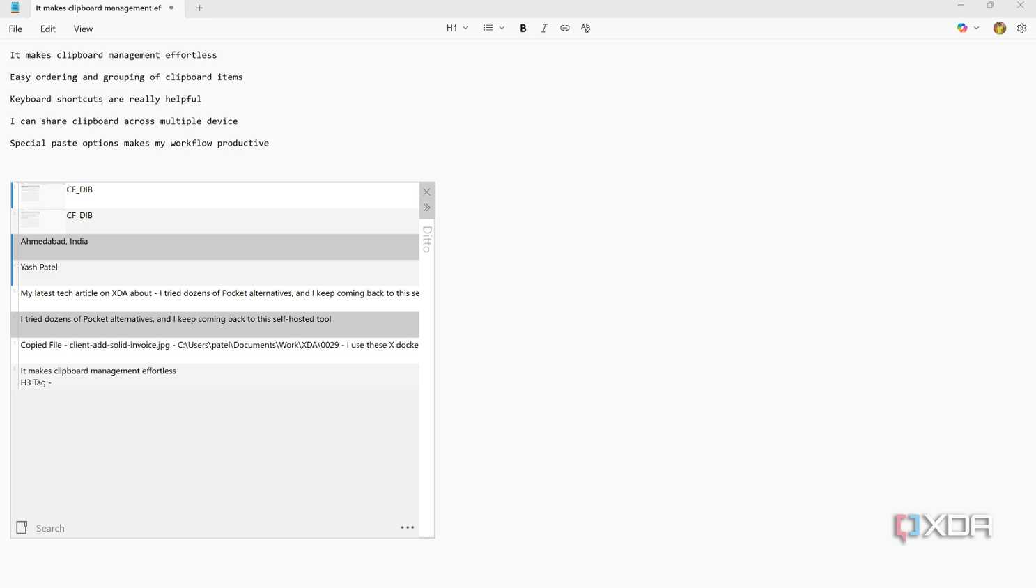 Тестирование менеджеров буфера обмена: почему я выбрал Ditto для Windows Управление историей копирований в приложении Ditto