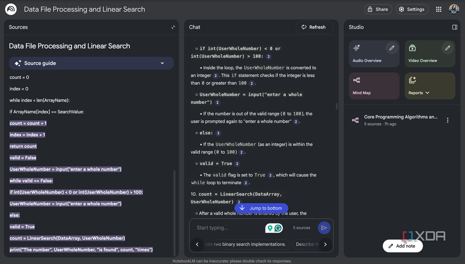 code breakdown by NotebookLM