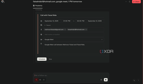 Comet Assistant scheduling a call