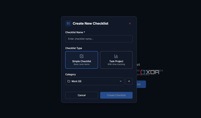create new checklist in rwmarkable