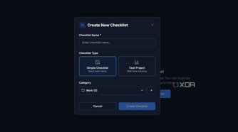 create new checklist in rwmarkable