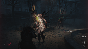 A mutated Orphan approaching The Traveler in Cronos: The New Dawn.