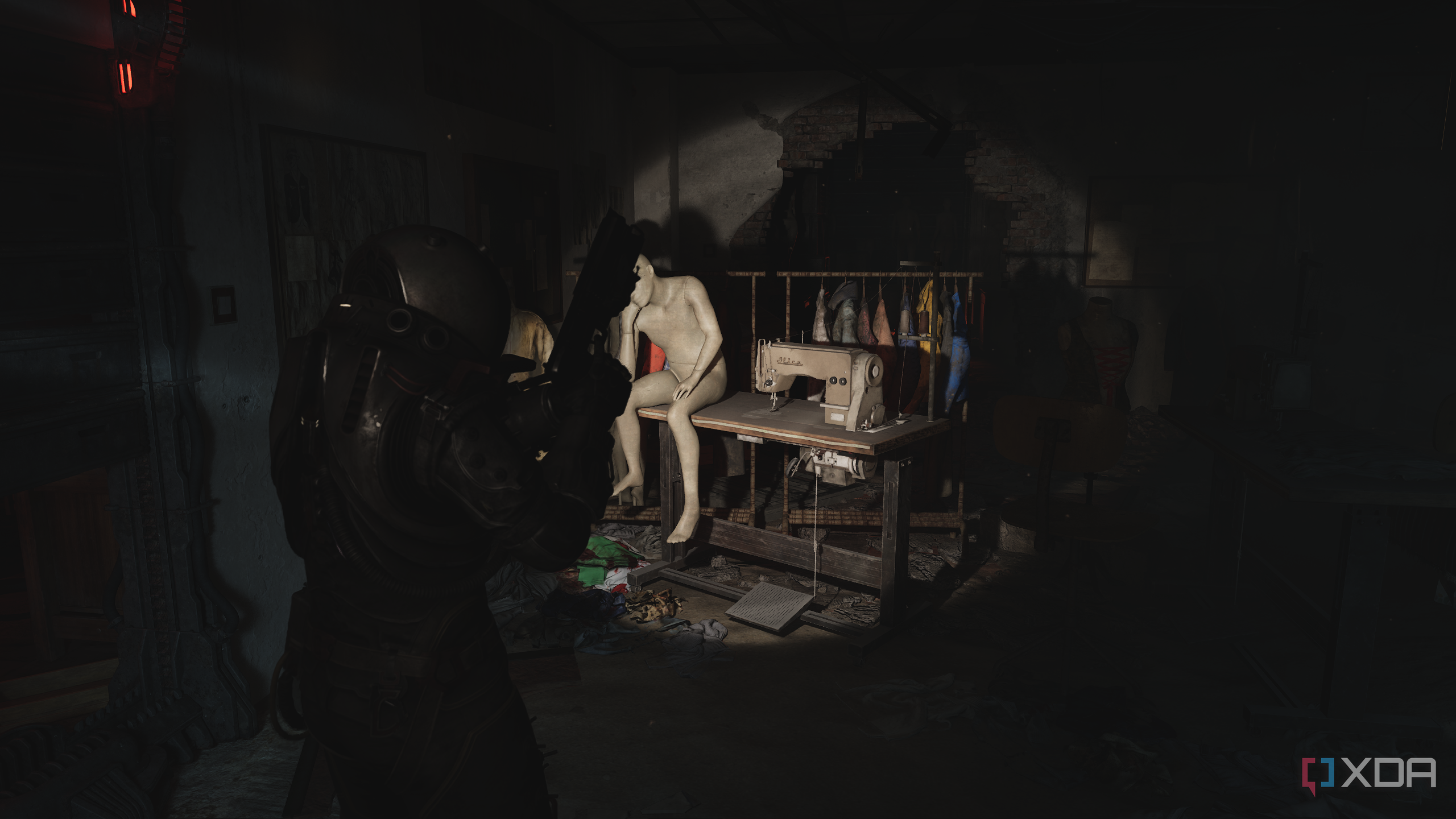 A mannequin in a tailor shop in Cronos: The New Dawn.