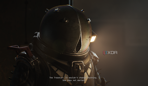 The Traveler and her flashlight in Cronos: The New Dawn.