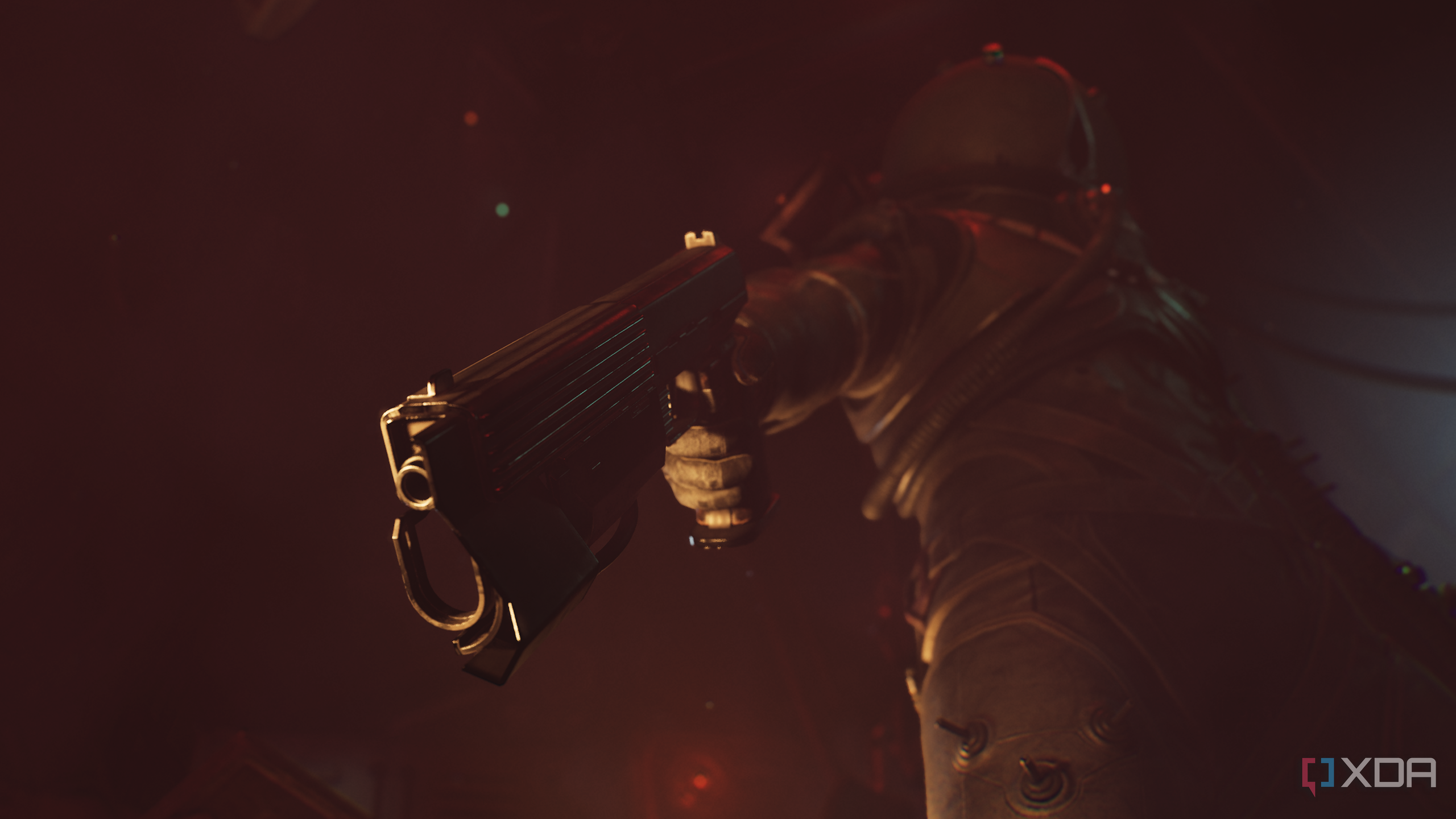 The Traveler acquiring her pistol in Cronos: The New Dawn.