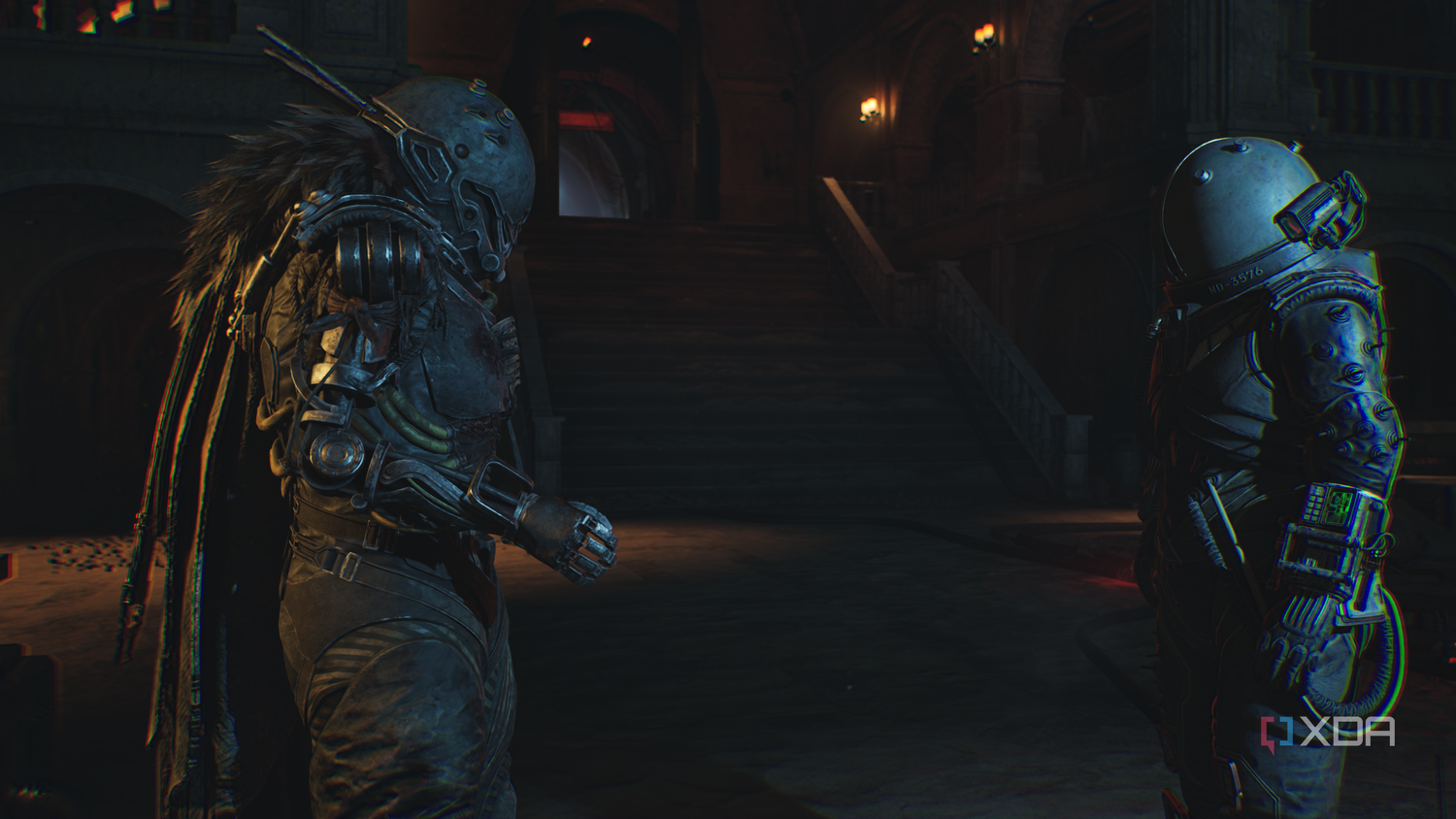The Traveler and The Warden talking in Cronos: The New Dawn.