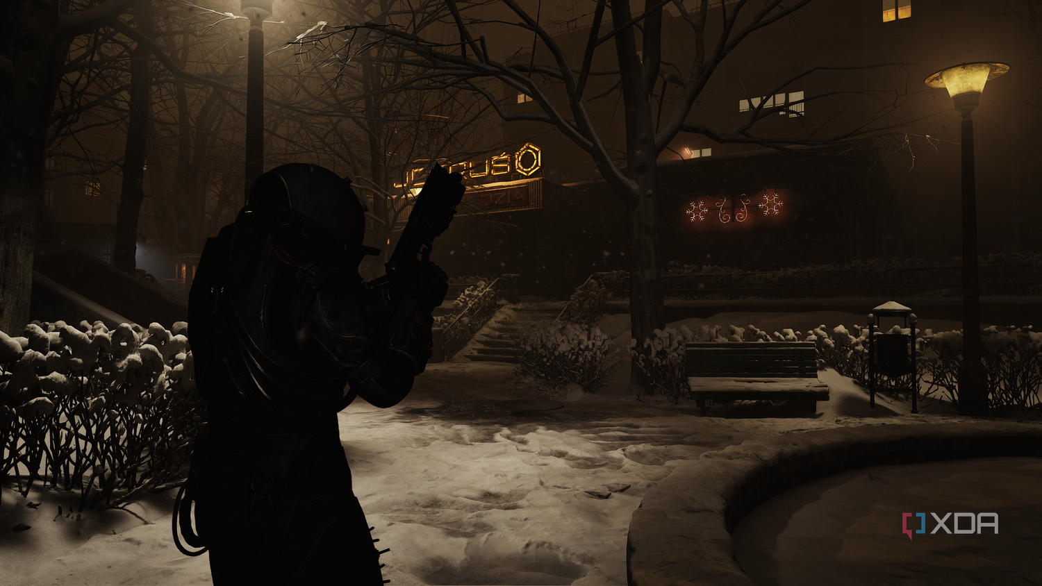 The Traveler walking through New Dawn before the extinction event in Cronos: The New Dawn.