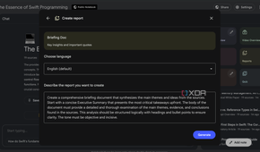 Customizing Briefing Doc in NotebookLM
