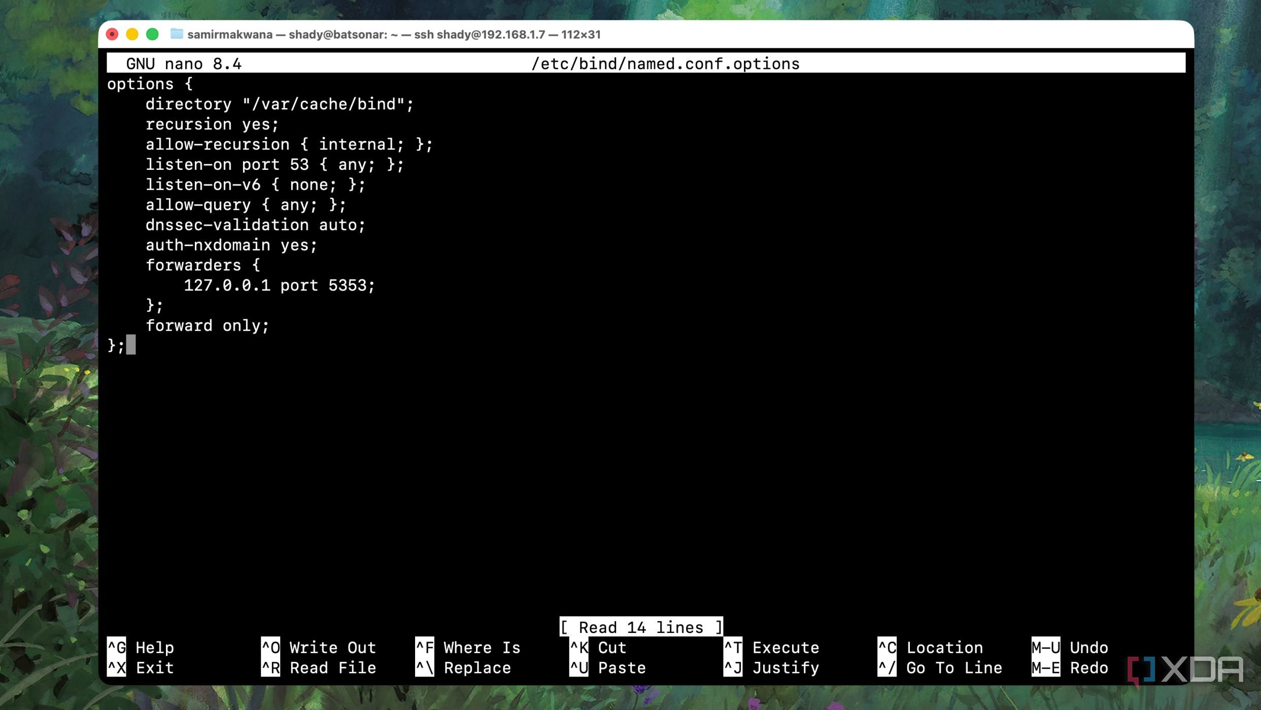 Define global server options for BIND9