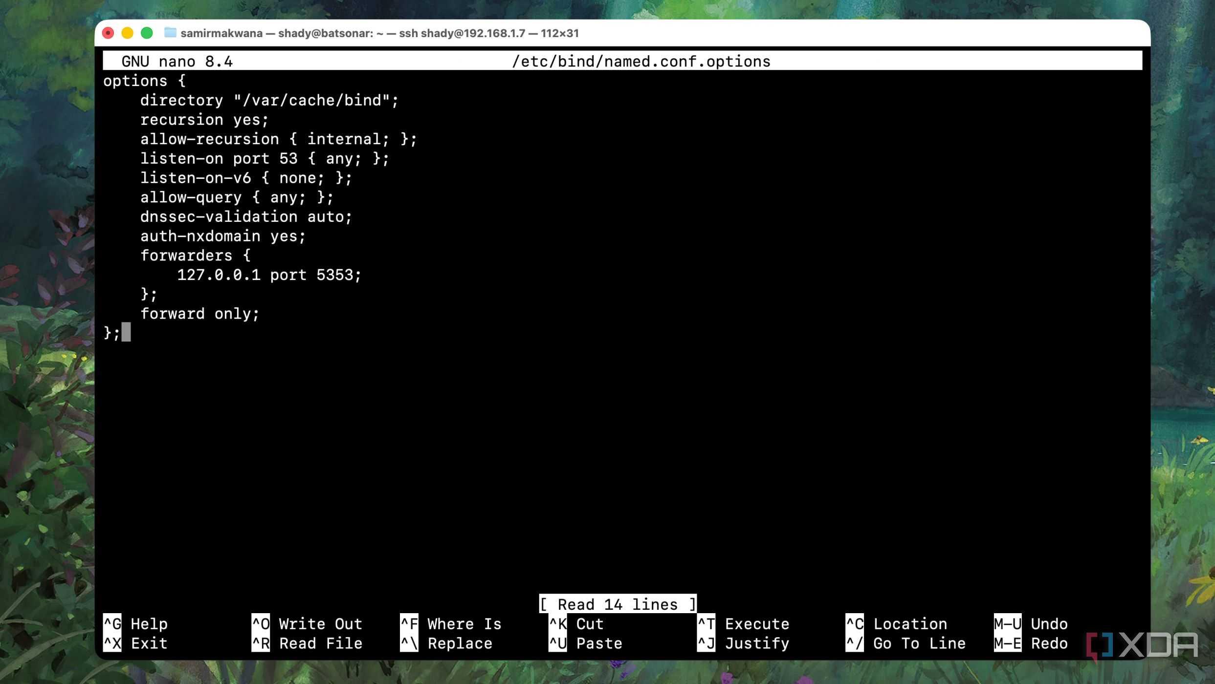 Define global server options for BIND9