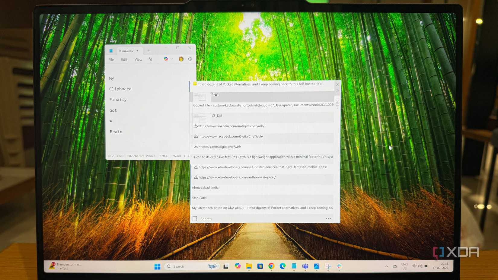 Так само, як менеджер буфера обміну на ноутбуці Windows