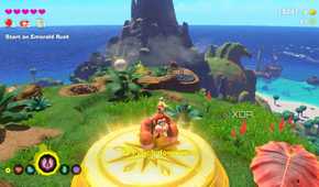 A screenshot of gameplay from Donkey Kong Bananza DK Island DLC