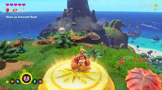 A screenshot of gameplay from Donkey Kong Bananza DK Island DLC