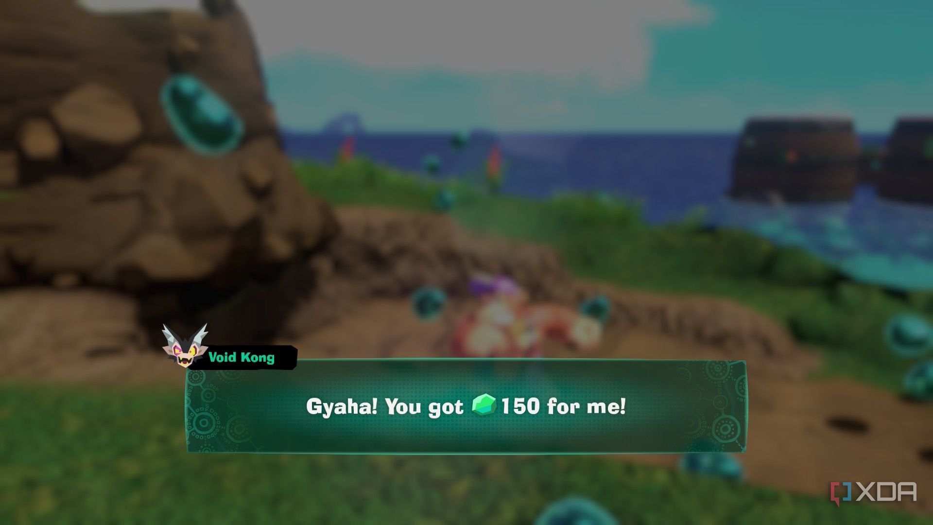A screenshot of a mission being completed in Emerald Rush within the Donkey Kong Bananza DK Island DLC