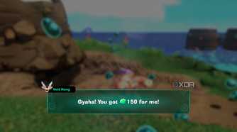 A screenshot of a mission being completed in Emerald Rush within the Donkey Kong Bananza DK Island DLC