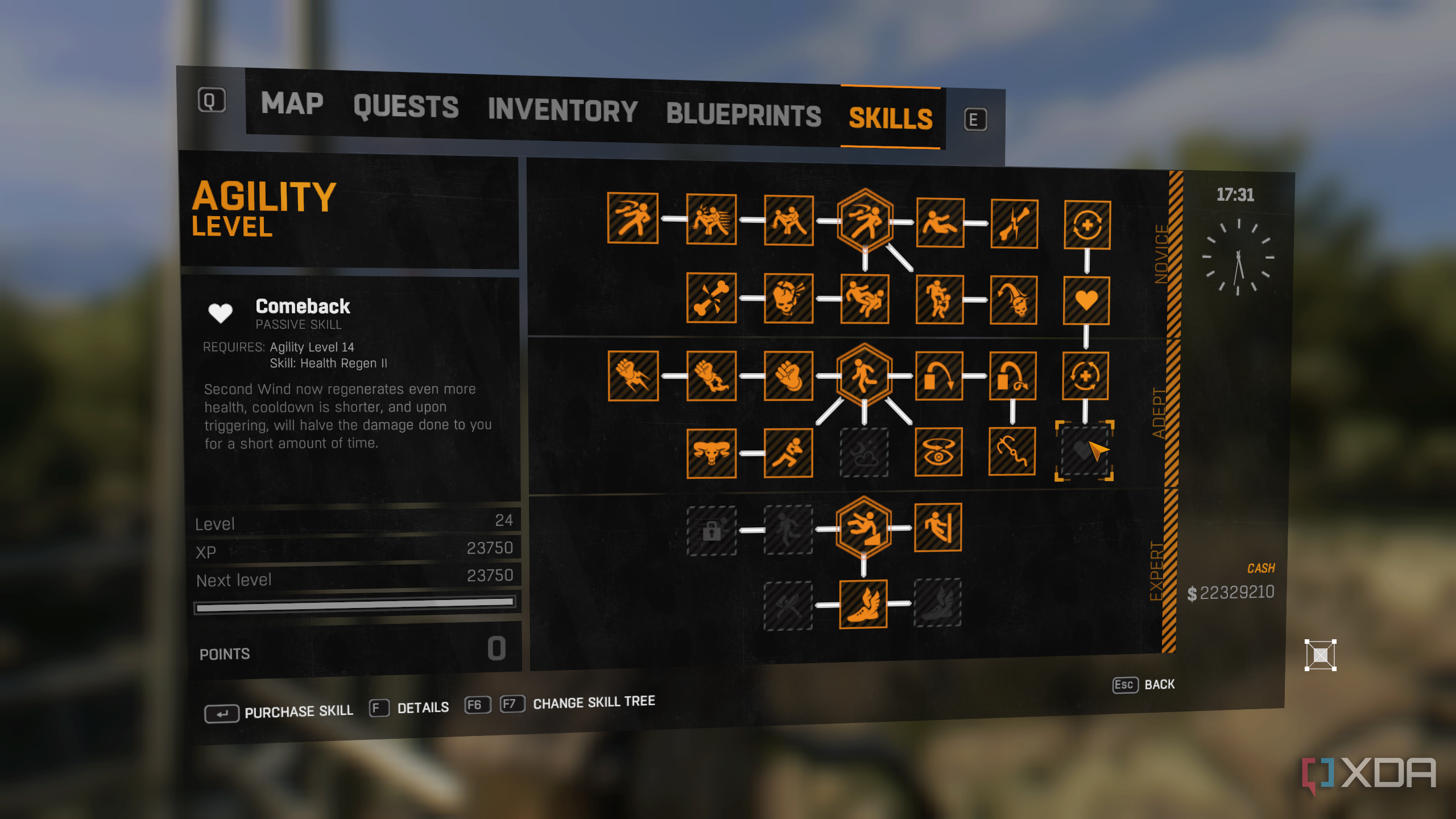 Additional new skills in Dying Light with the Advanced Modes mod.