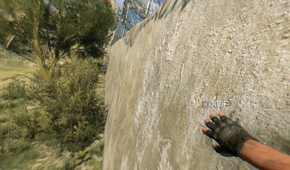 Running along a wall in Dying Light.