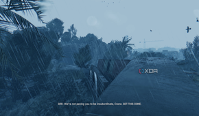 Blue-light rain in Dying Light.