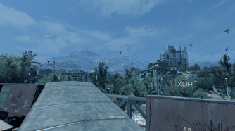 Standing on top of a derailed train in Dying Light.