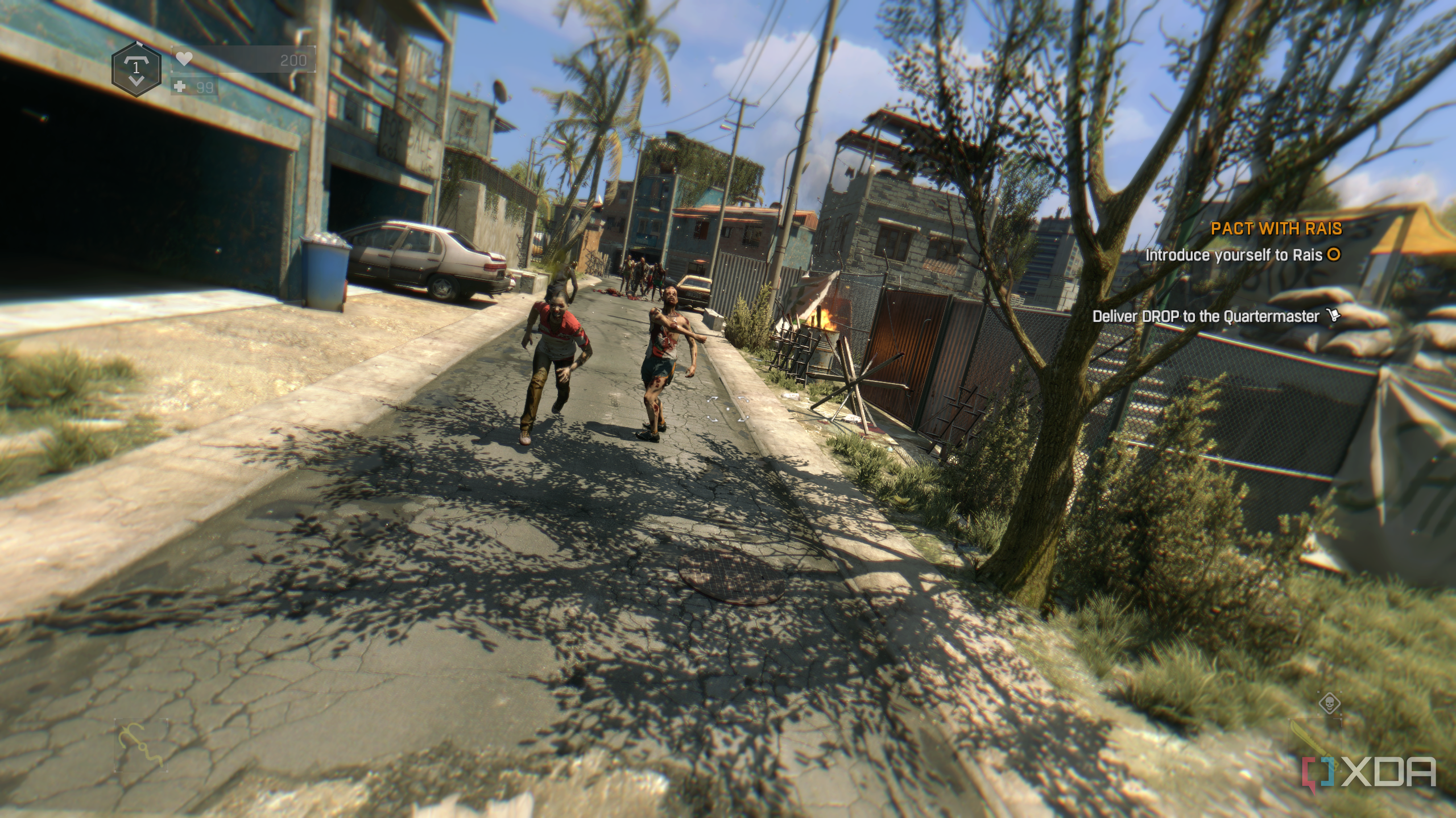 A viral zombie chasing the player.