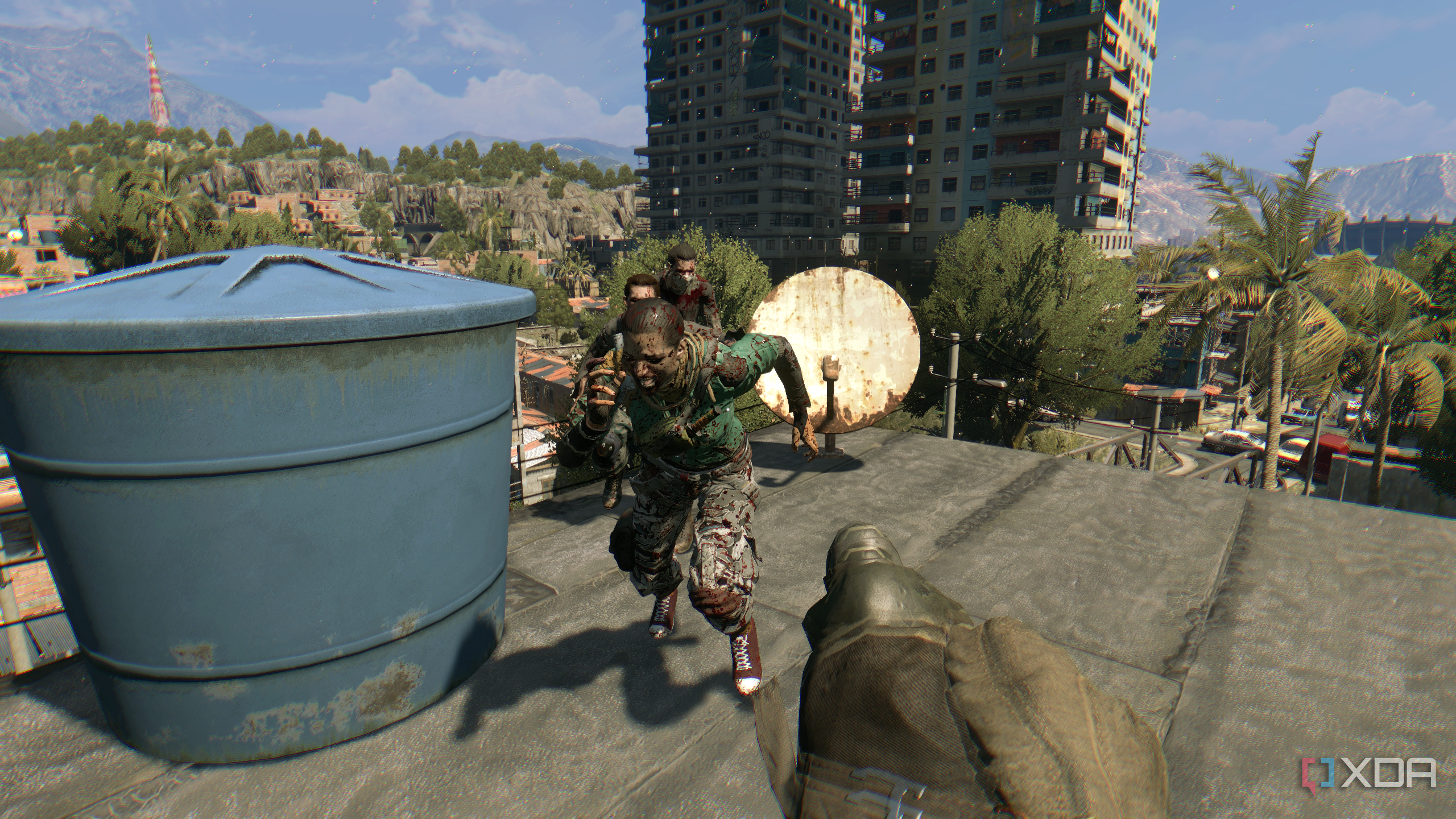 Virals on a rooftop.