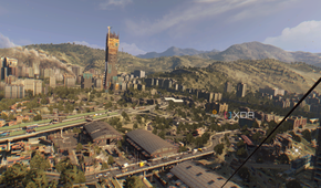 An aerial view of Harran in Dying Light.