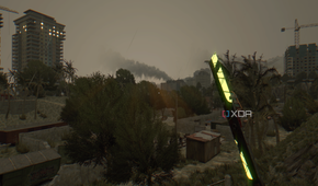 The Korek Machete shining at night in Dying Light.