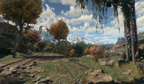 Train tracks in Castor Woods in Dying Light: The Beast.
